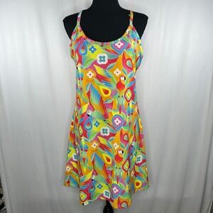 Kenny Flowers Skort Dress‎ Tropical Print Athletic Golf Tennis Size L